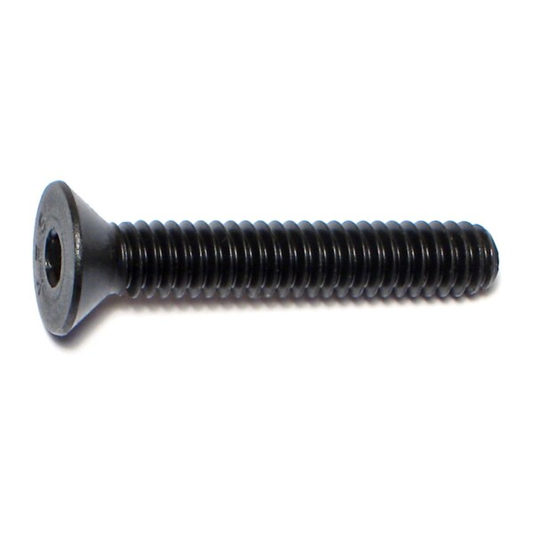 Midwest Fastener 1/4"-20 Socket Head Cap Screw, Flat, Plain Steel, 1-1/2 in Length, 8 PK 67532 - main